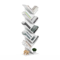 Furinno Tree Bookshelf 9-Tier Floor Standing Tree Bookcase, White