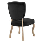 Modway Array French Vintage Tufted Performance Velvet Two Dining Chairs In Black