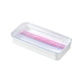 iDesign Gallon Plastic Storage Bag Organizer, Clear/White