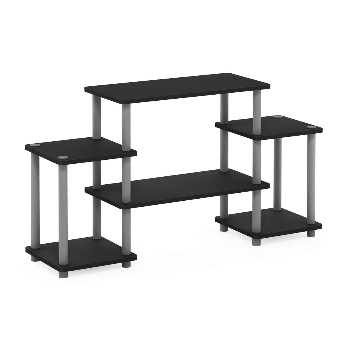 Furinno Turn-N-Tube No Tools Entertainment Tv Stands, Black/Grey