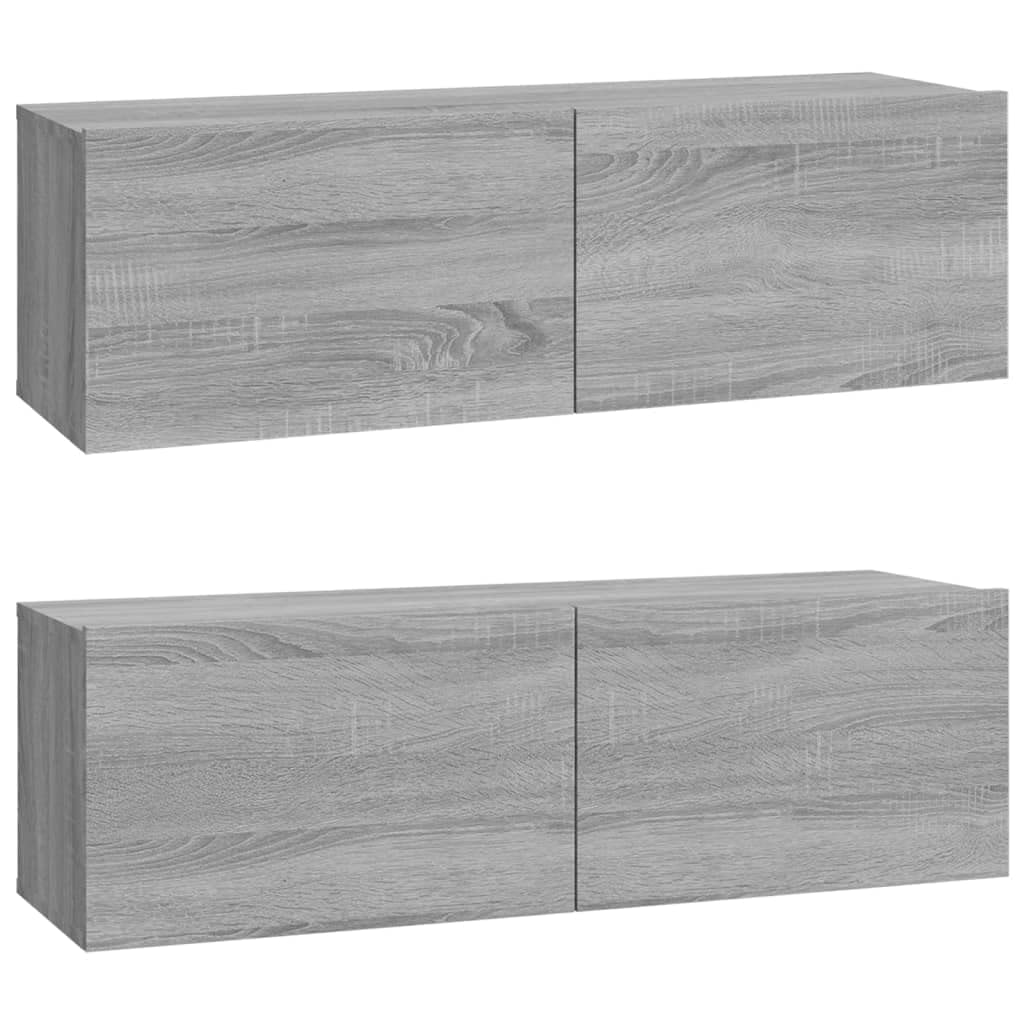 vidaXL 6 Piece TV Cabinet Set Gray Sonoma Engineered Wood