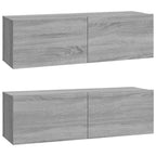 vidaXL 6 Piece TV Cabinet Set Gray Sonoma Engineered Wood