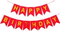 atorakushon Red and Gold Happy Birthday Banner Decoration For Boys Girls Boyfriend Girlfriend Cuple Kids Birthday Celebrations B