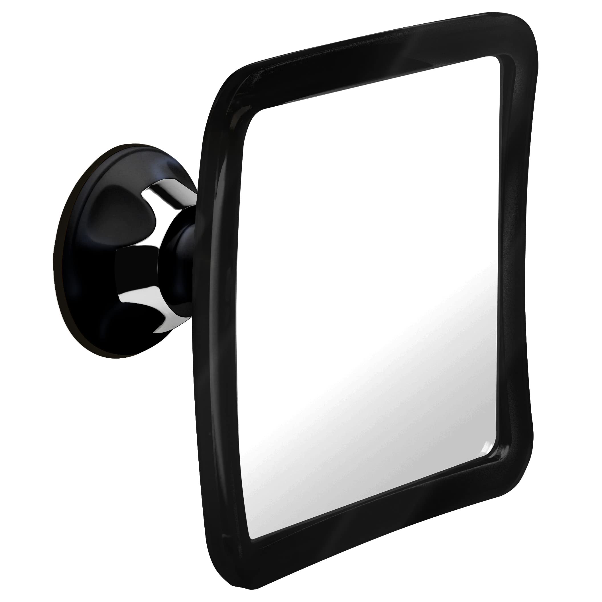 MIRRORVANA Fogless Shower Mirror for Shaving with Upgraded Suction, Anti Fog Shatterproof Surface and 360 Swivel, 1X Magnifying,