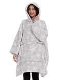 Kfubuo Wearable Blanket Hoodie For Adults Sherpa All Patterns Oversized Sweatshirt Blanket With Pocket