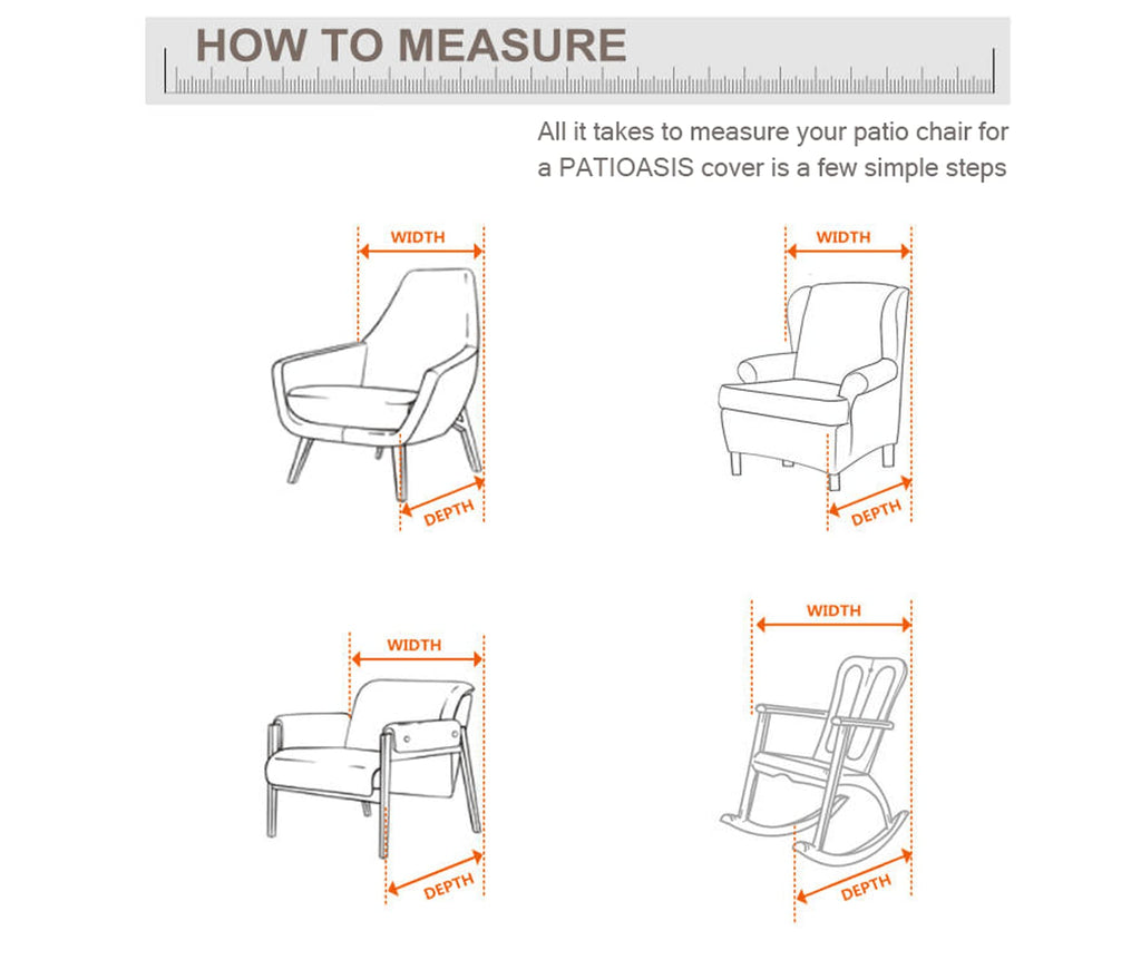 Patioasis 40''W X 40''D X 36''H Oversized Outdoor Recliner Chair Cover 2 Pack, Patio Adirondack Deep Seat Single Armchair Waterproof Fade-Resistant Beige Lawn Deck Furniture Cover