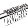 LIHAO 12 Piece Set Rustproof Stainless Steel Shower Curtain Rings Hooks for Bathroom Shower Rod