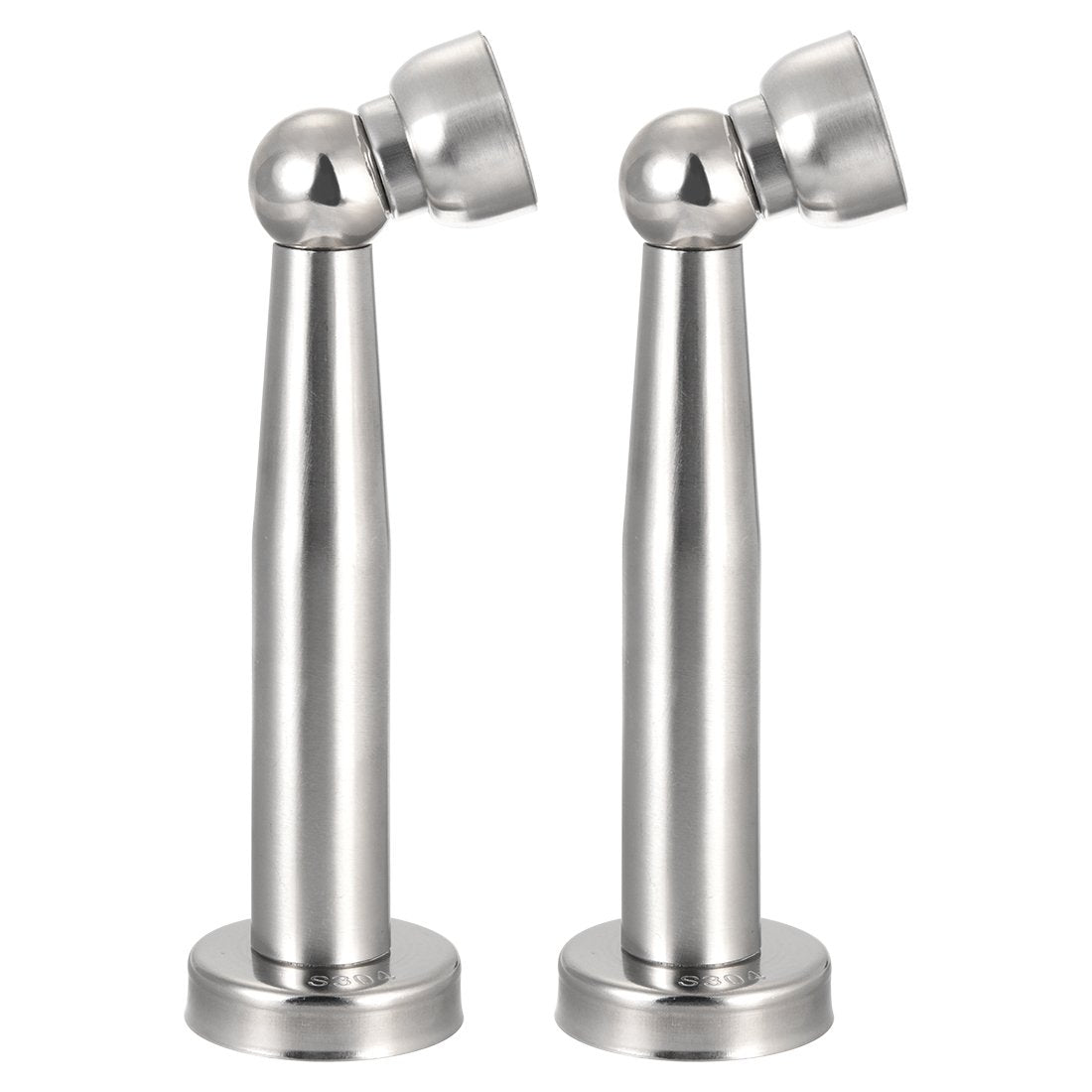 Uxcell Home Office Stainless Steel Door Magnetic Catch Holder Stopper Wall Protector Brushed 2Pcs