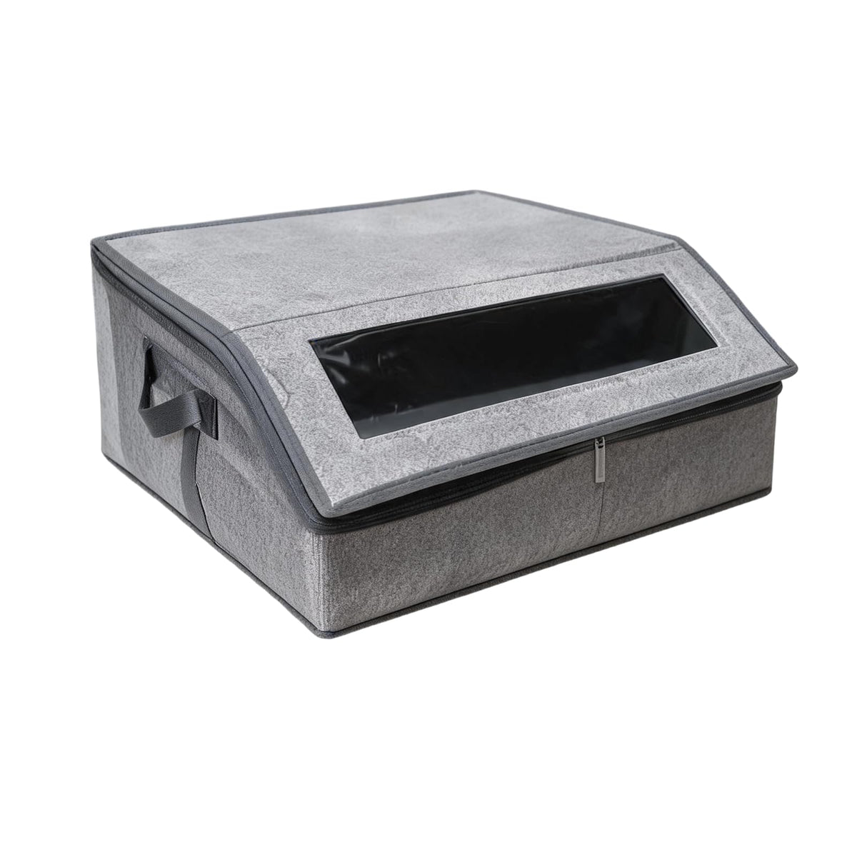 Baseball Cap Storage Box with Clear Window, Lidded Hat for Closet Shelf, Stackable Home Case, Entryway Wardrobe Sorter,