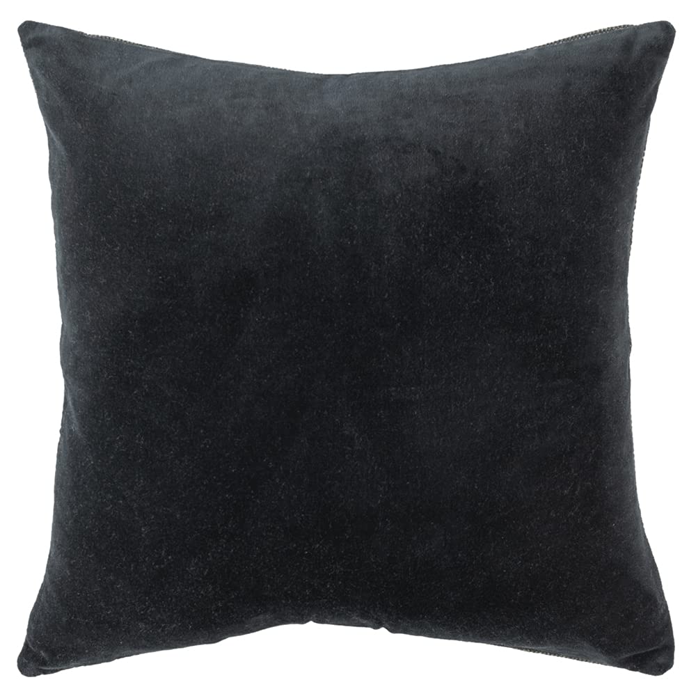 Rizzy Home 22&quot; x 22&quot; Cotton Canvas Pillow Cover in Black