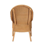 bali & pari Bohemian Light Honey Rattan Dining Chair - Brown, Stylish Accent for Dining Room, Kitchen, or Living Space