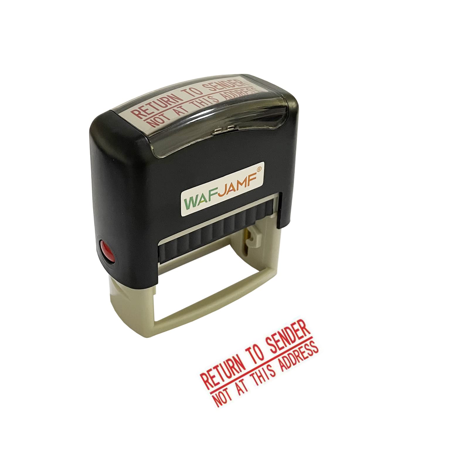 Wafjamf Return To Sender Not At This Address Stamp - Self Inking Stamp Office Stamp Message Stamp Red Ink-Medium