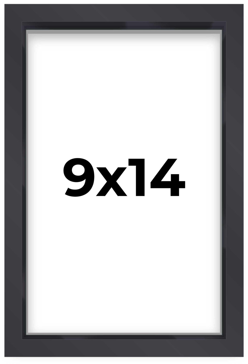 9x14 Shadow Box Frame Contemporary Black Finish | 1'' Depth of Usable Space| Interior Size 9x14 or 14x9 Inches| UV Resistant Acr