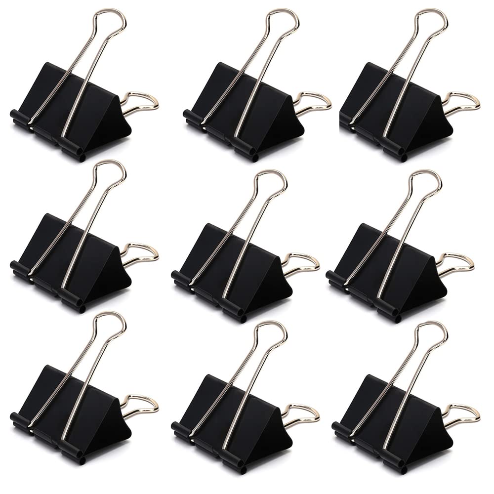9 Pack Binder Clips Paper Clamps Upgrade Big Clip For Office Classroom Home Supplies