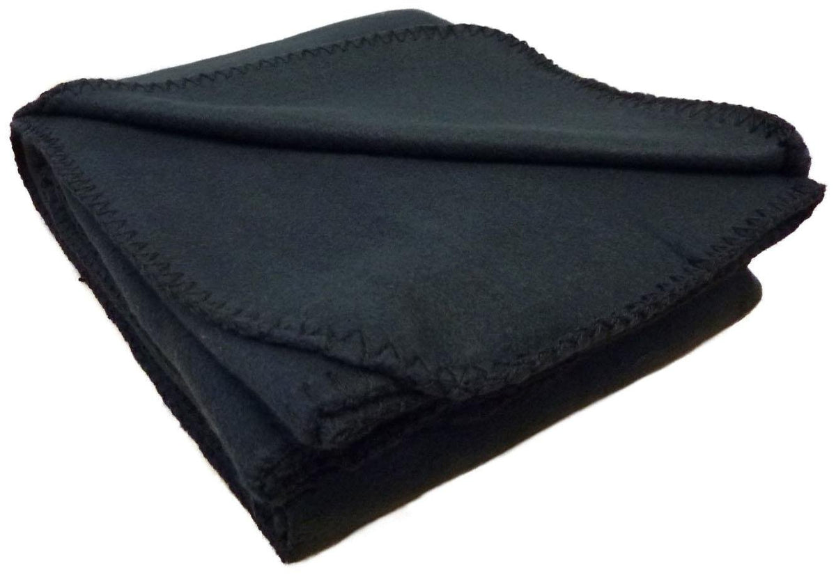 Anico Cozy Polar Fleece Blanket, 50' X 60', Black Throw Blanket