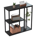 WOHOMO Console Table, 12 Narrow Entryway Table for Living Room, 31.5 x 31.5 Black Industrial Sofa Table with 3-Tier Storag