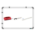 YAJNAS 2x3 Feet Non Magnetic Double Sided White Board and Chalk Board, One Side White Marker and Reverse Side Green Chalk Board 