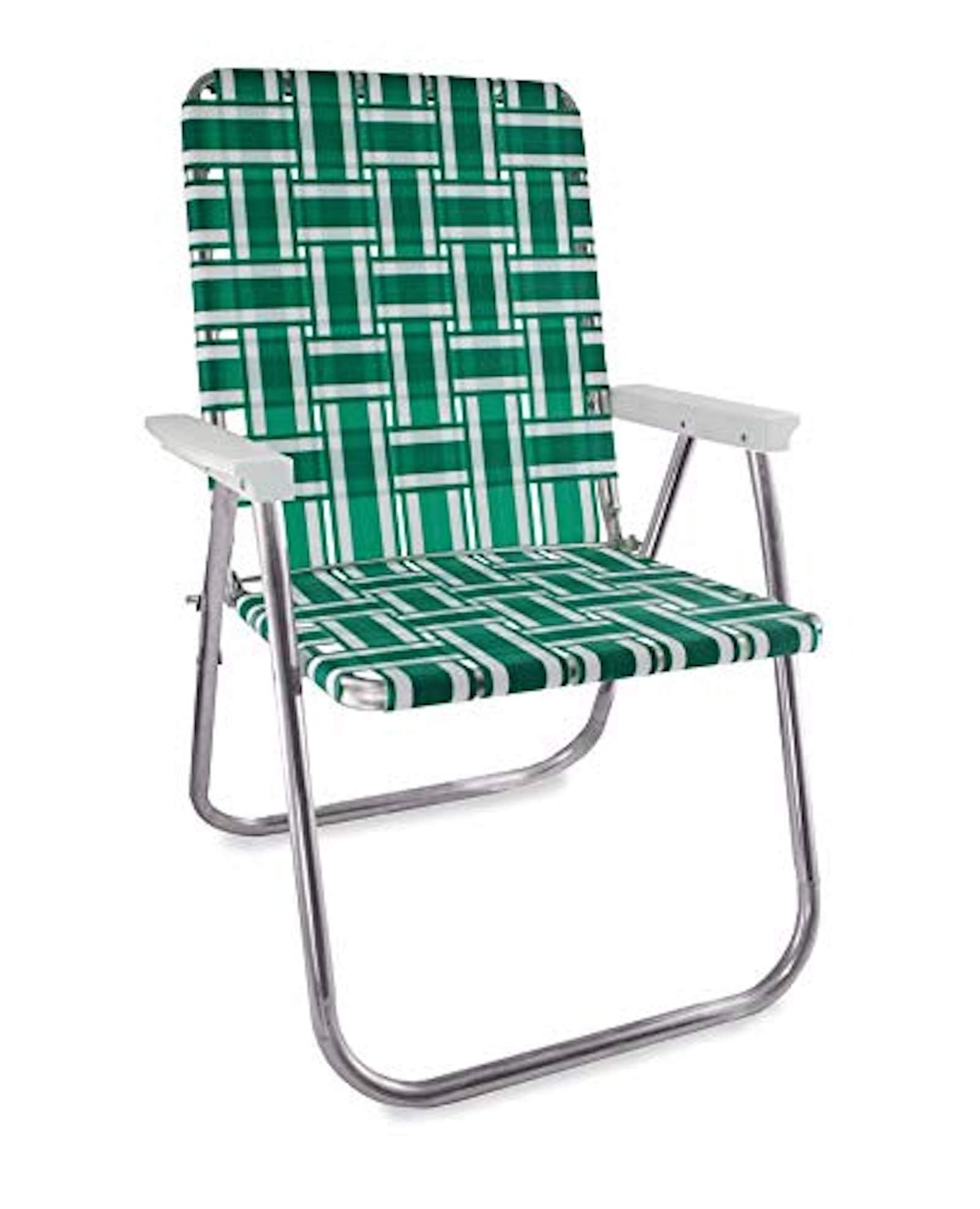 Lawn Chair USA Folding Aluminum Outdoor Patio Lawn Chair | Heavy-Duty Webbed Chairs for Camping, Sports, Beach, Yard & Tailgatin