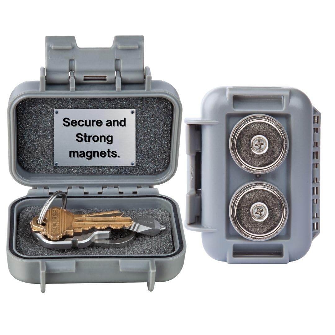Gorilla Box - Hide A Key Outside With Our Magnetic Key Box For Under Car - Magnetic Box Key Holder Under Car With 2 Strong Neody