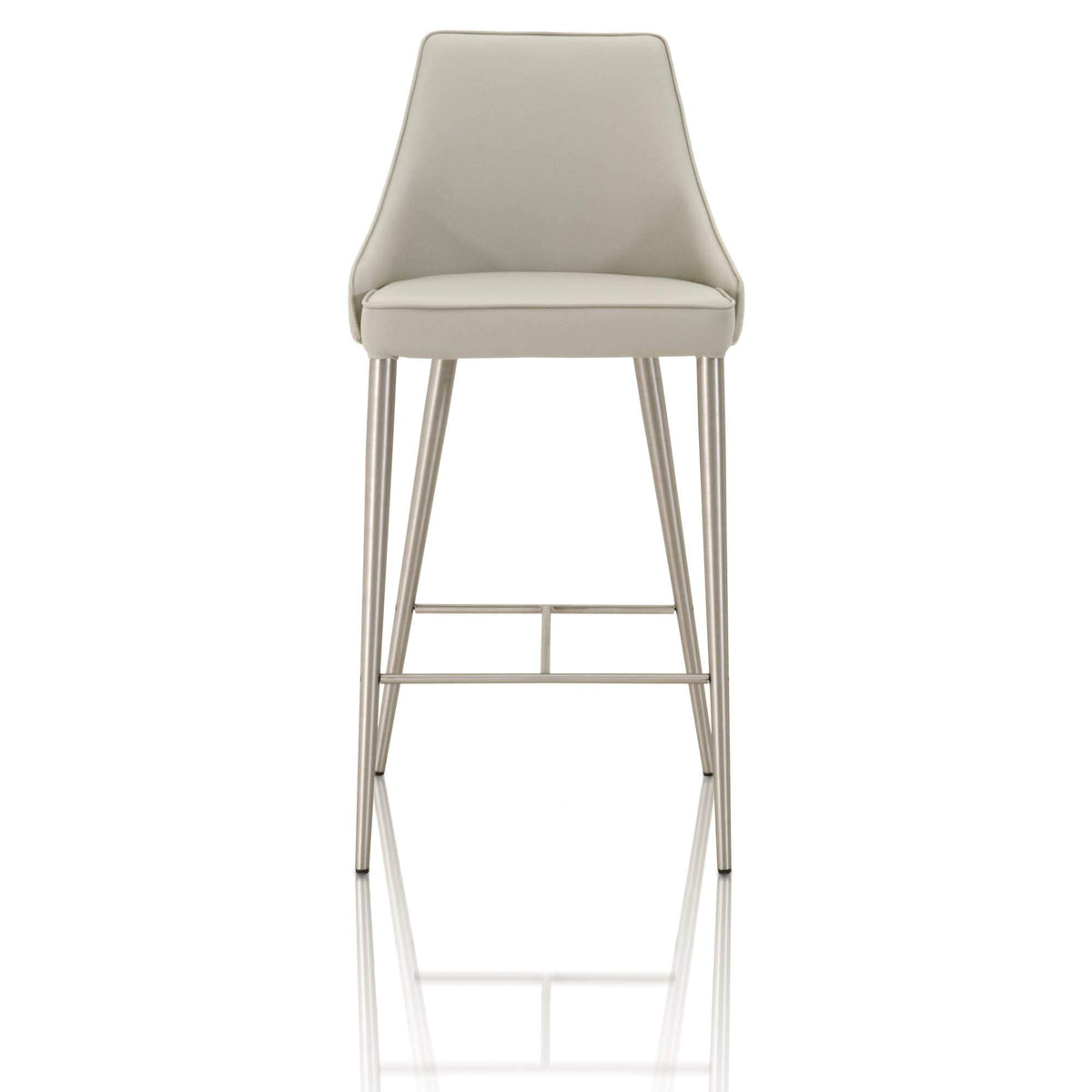 Star International Furniture Ivy Barstool, Light Grey Synthetic