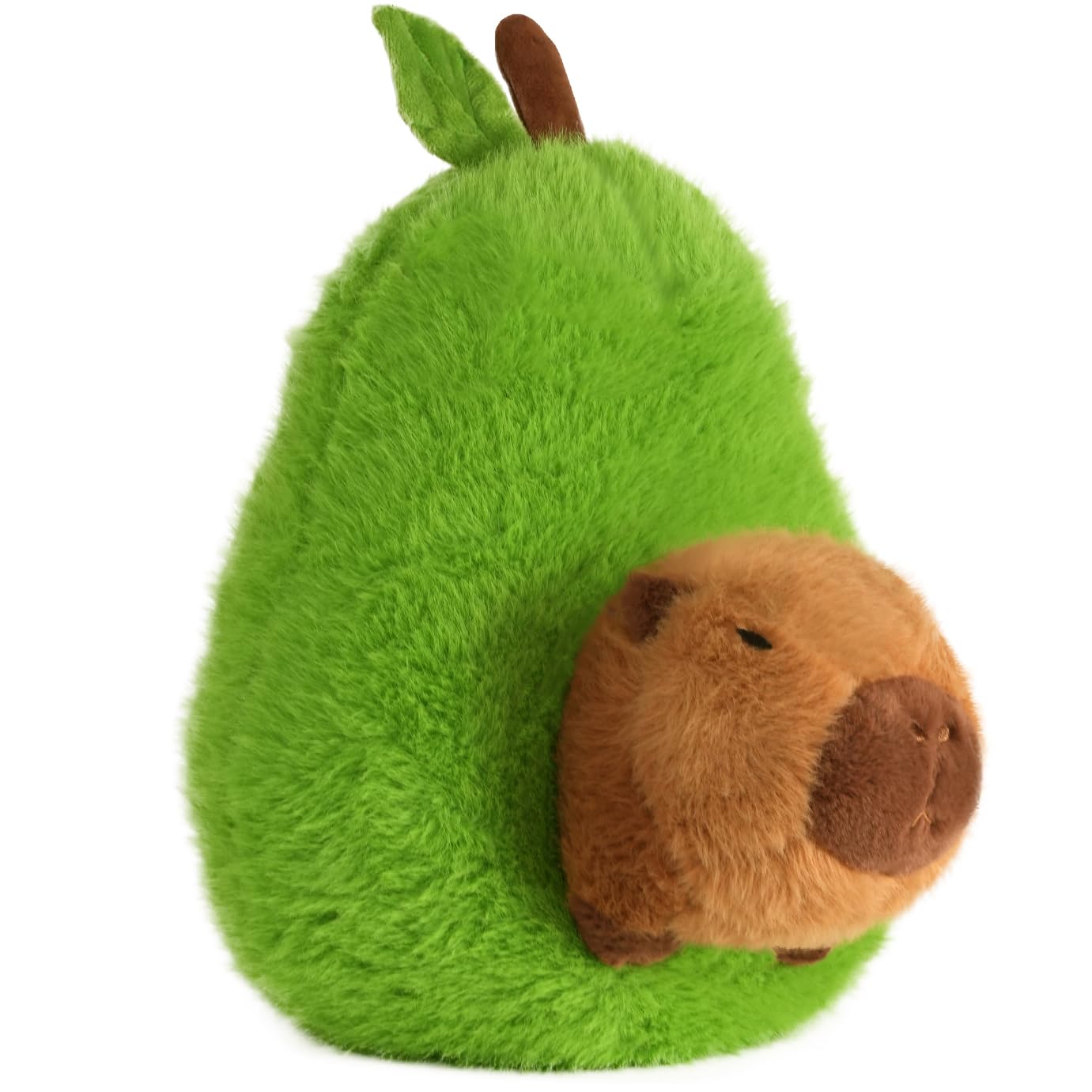 Chdblock Avocado Capybara Plush Toy - 13.77 Inch Soft Capybara Stuffed Animal, Cute Avocado Food Plushie Pillow Doll For Kids An