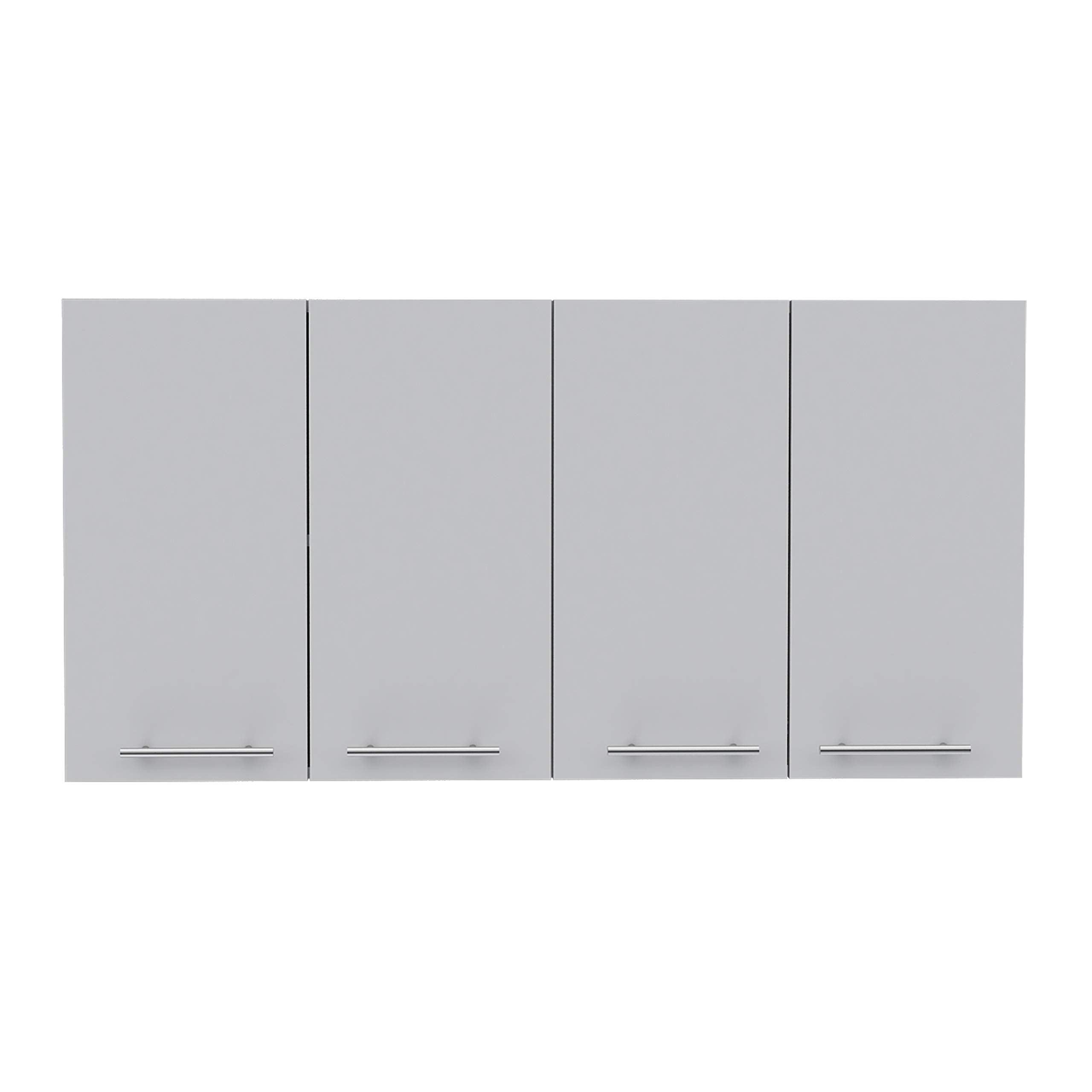 Wall Cabinet 24&Quot; H, 4 Doors, With 2 Internal Shelves And Internal Plate And Glass Organizer, White