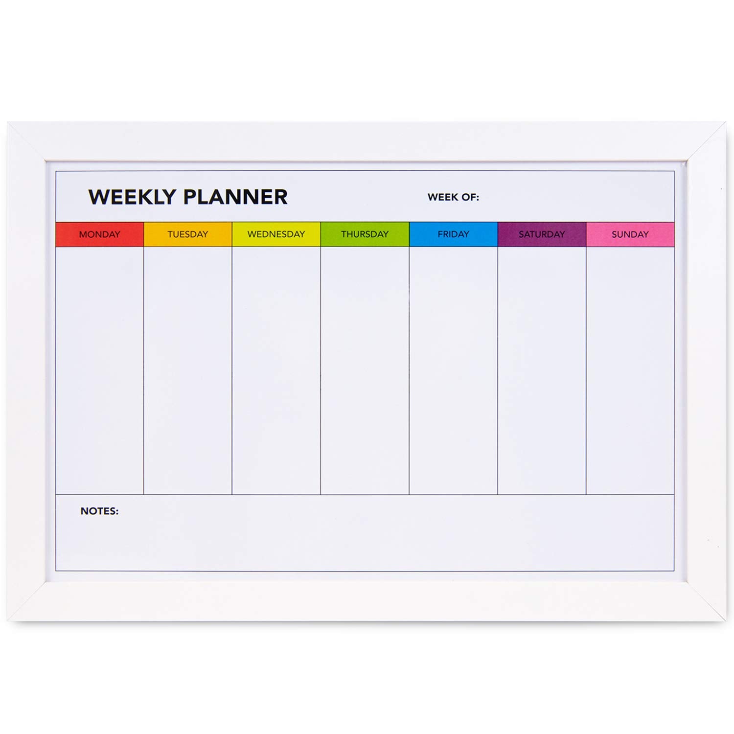Weekly Dry Erase Board For Wall [17In X 12In] Weekly Whiteboard Planner And Magnetic Calendar - Days Of The Week White Board For