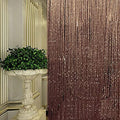 PINDIA 1Pc 9FT Sparkle Brown Decorative Polyester String Room Divider Thread Curtain  9FT, Brown