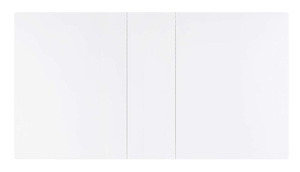 Acme Weizor Dining Table in White High Gloss & Chrome