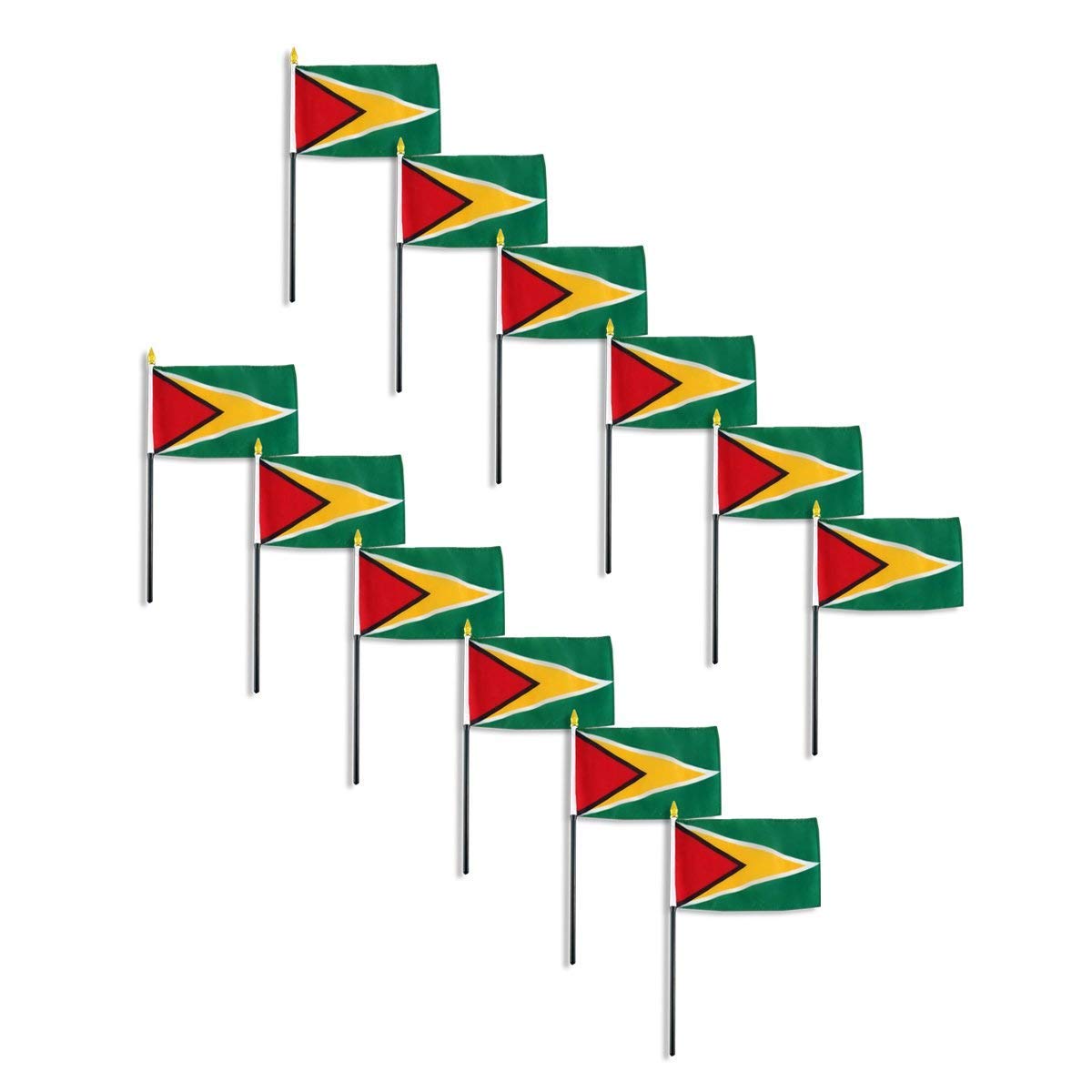 Guyana Flag 4 X 6 Inch - 12 Pk