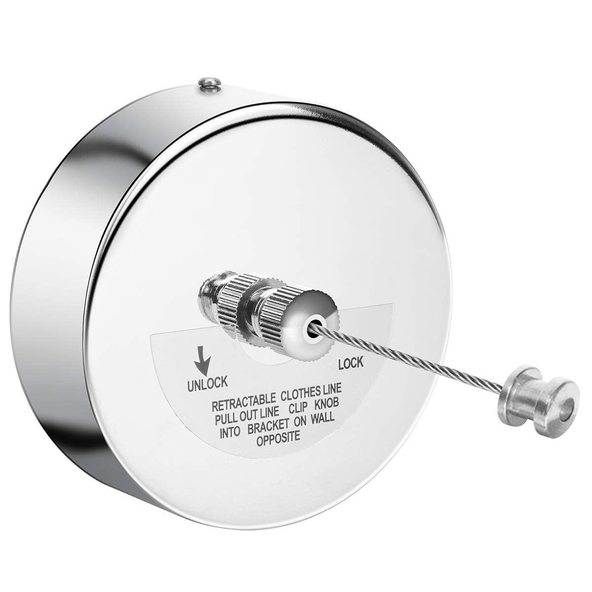 MANGZ Retractable Clothesline 304 Stainless Steel Heavy Duty, 12.5 Feets, Adjustable Stainless Steel Rope String Clothes Line fo