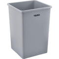 Global Industrial Square Plastic Garbage Can, 35 Gallon Capacity, Gray