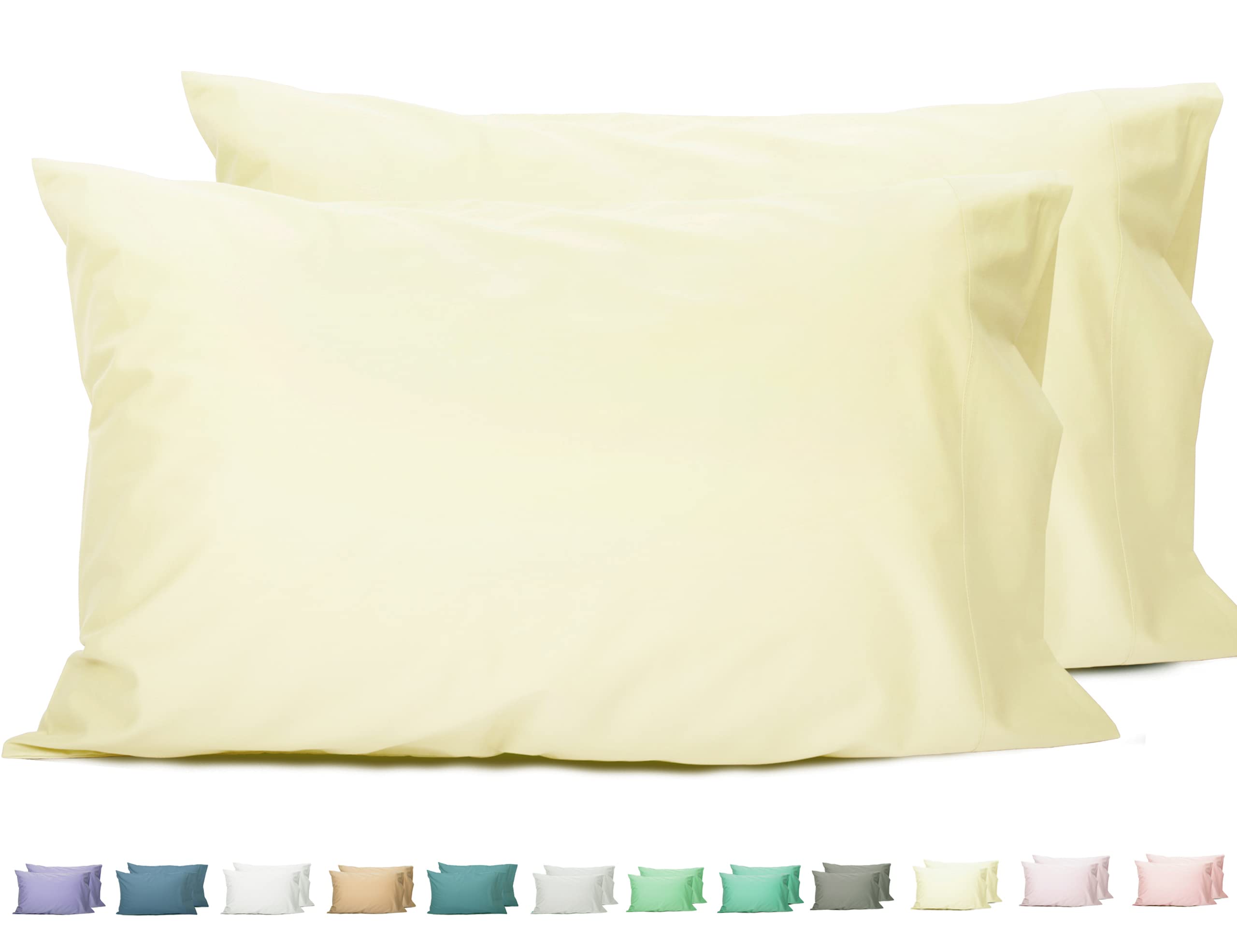 Sunflower Queen Pillowcases Set Of 2, 100% Cotton Queen Pillow Cases 2, 20  30 Inches Cream, Soft And Breathable