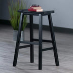 Stool Chair Wod Blk 29"H