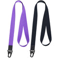 Youowo Lanyards 2 Pack Neck Purple Lanyard Black Lanyard For Keys Id Badges Holder Office Thickening Lanyards With Clip Strong B