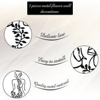3 Pcs Metal Wall Art Decor Minimalist Abstract Woman Wall Art Metal Modern Line Drawing Wall Art Decor Female Single Line Wall H