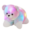 Glow Guards 15 Light up Musical Rainbow Teddy Bear Plush Pillow, Cute Stuffed Animal Soft Lovely Colorful Toy, Bedtime Sofa Deco