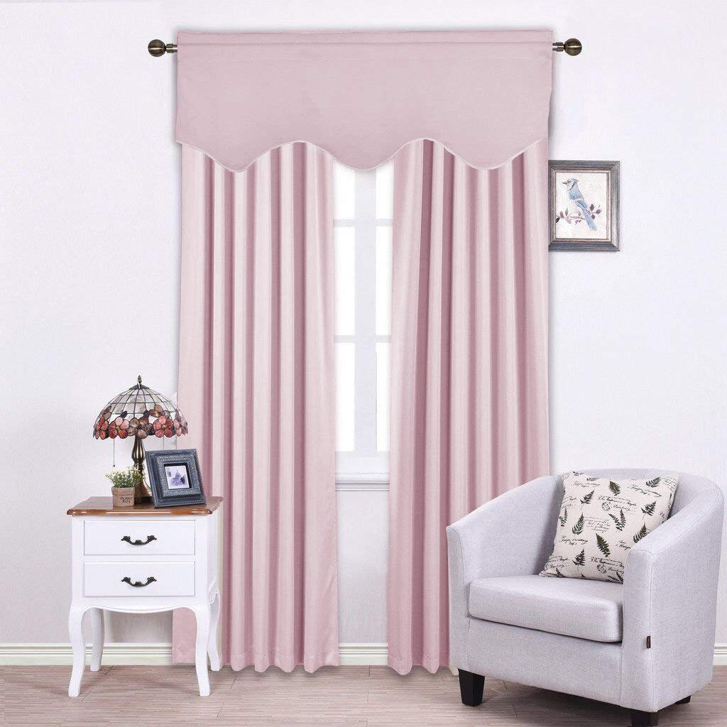 Nicetown Burnt Orange Valance Curtain For Kitchen, Blackout Valance For Living Room Bathroom Farmhouse Country Rod Pocket Hallow