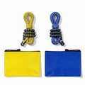 Owldacious 2 Pack Travel and Camping Clothesline - 2 Reflective cords (11.5 ft Each, 48 Beads), 2 Cord Winders & 2 Zippered Bags
