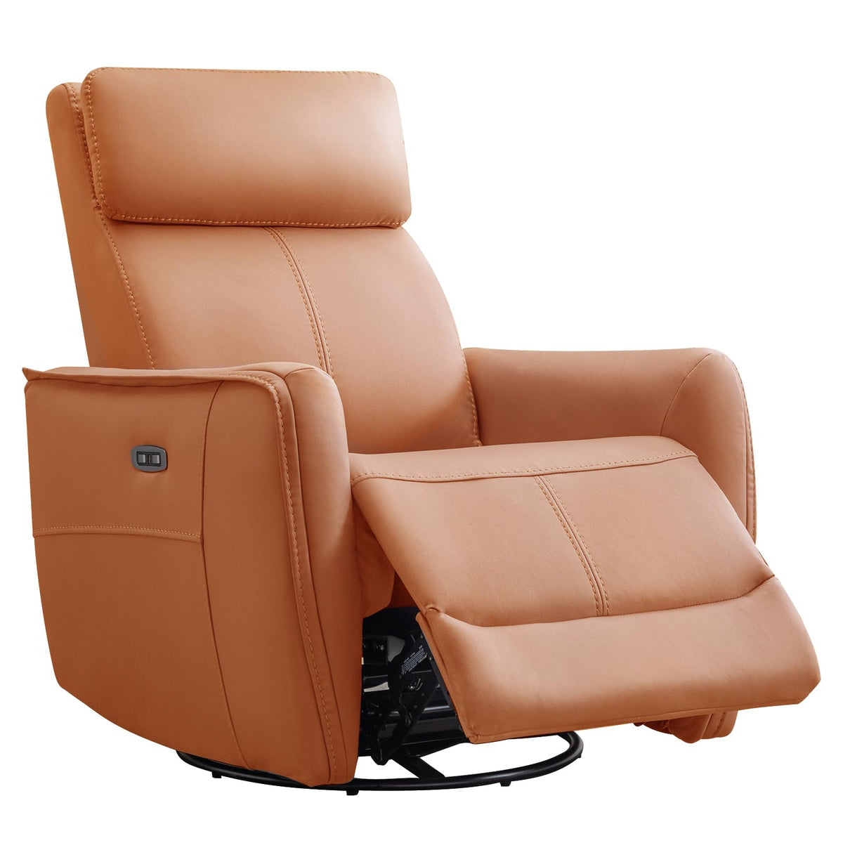 Anj Power Rocker Recliner Chair With Usb Port, Electric 270 Swivel Glider Recliners For Nursery, Fsc Certified Upholstered Leath