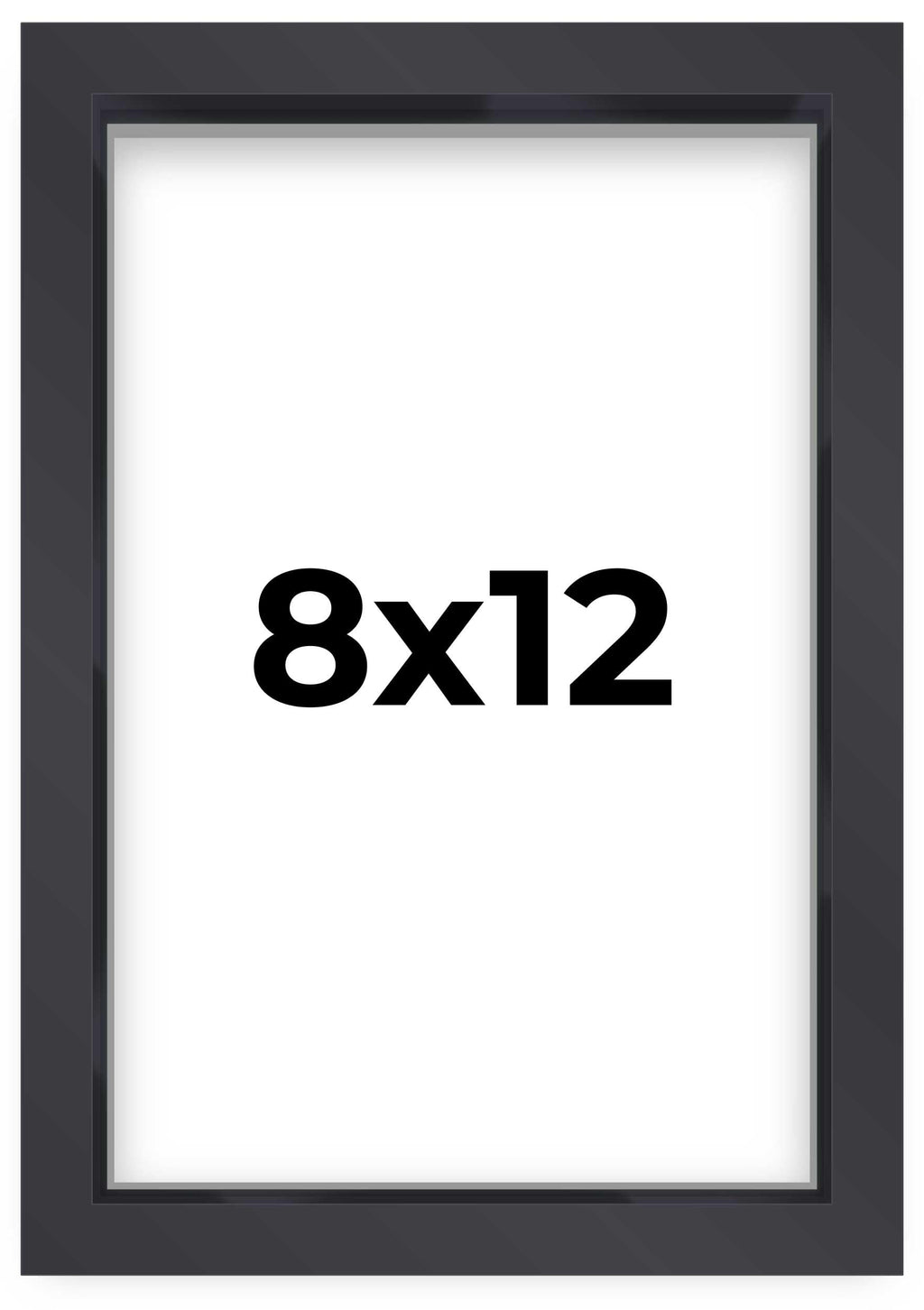 8x12 Shadow Box Frame Contemporary Black Finish | 1'' Depth of Usable Space| Interior Size 8x12 or 12x8 Inches| UV Resistant Acr
