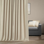 Hpd Half Price Drapes Signature Velvet Thermal Blackout Curtains For Living Room 84 Inch Long (1 Panel) Rod Pocket Insulated Blackout Curtains For Bedroom Window Curtains, 100W X 84L, Neutral Ground