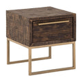 Alpine Furniture Monterey Table, 18 x 18 x 20, Beige