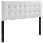 Modway Lily Full Tufted Faux Leather Headboard in White - Stylish Upholstered Design for Modern Bedrooms