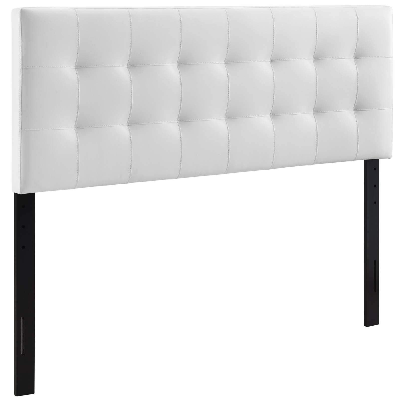 Modway Lily Full Tufted Faux Leather Headboard in White - Stylish Upholstered Design for Modern Bedrooms
