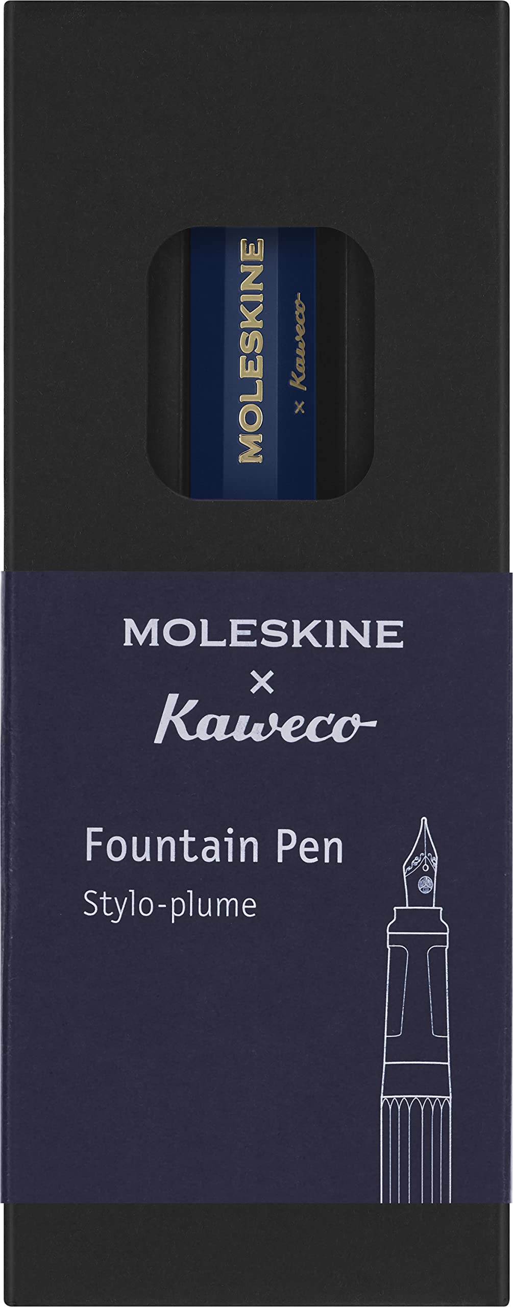 Moleskine X Kaweco, Fountain Pen, Medium Nib, Blue With Blue Ink