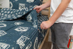 Beddy'S Sports Theme Boys Durable Zipper Bedding, Bed In A Bag, Blue Sheets With Baseball, Football, Basketball, Soccer Comforte