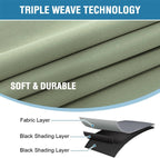 H.Versailtex 100% Blackout Curtains For Bedroom With Black Liner Full Room Darkening Curtain 63 Inch Long Thermal Insulated Back