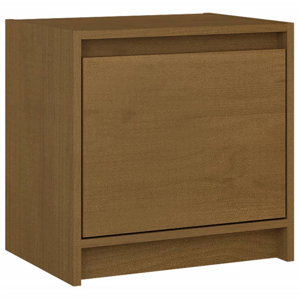vidaXL Bedside Cabinets 2 pcs Honey Brown 15.7&quot;x12&quot;x15.7&quot; Solid Pinewood