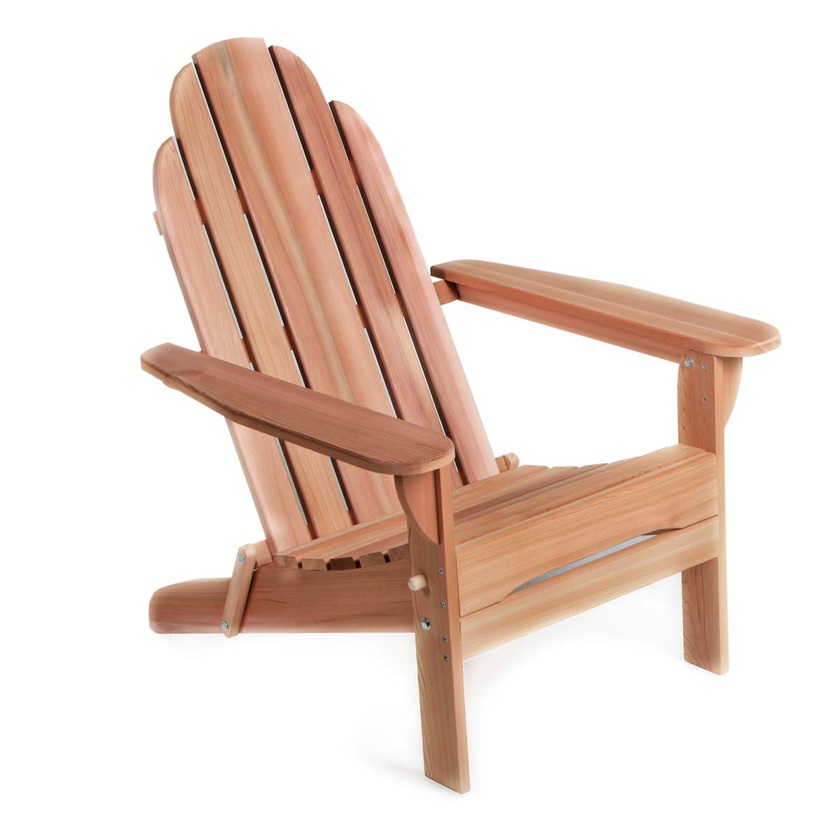 All Things Cedar FA20 Adirondack Cedar Folding Chair | Untreated Western Red Cedar | Handcrafted with Sanded Finish | Portable for Patio, Lawn, Beach, or Wilderness | Folds to 8 Inches | 31x35x38